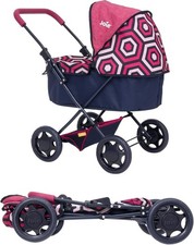 Joie Junior Sweetie Pram With Matching Changing Bag Geometric Pink
