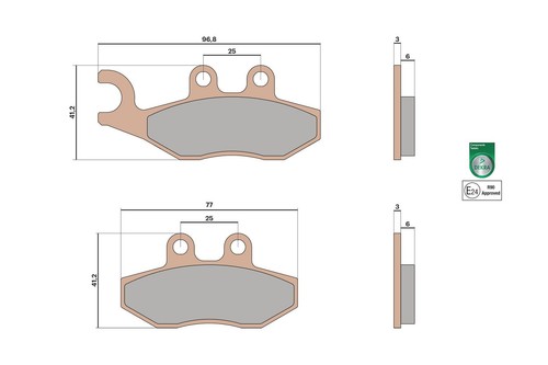 Malossi front brake - malossi, pads