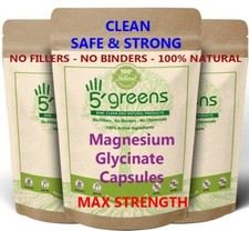 Magnesium Glycinate 650mg Veg Capsules Best Quality & Value Clean No Fillers