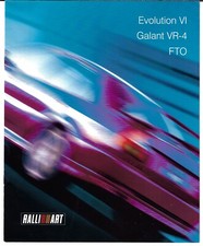 Mitsubishi Ralliart 1999-2000 UK Market Brochure Lancer Evo VI, FTO & Galant VR4