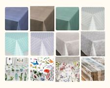 NEW PVC VINYL PLASTIC TABLE CLOTHS WIPE CLEAN PLAIN PRINTED ALL OCCASIONS 