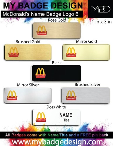 Mcdonald employee name badge - mcdonald's,