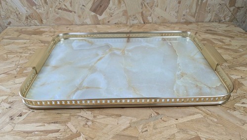 Vintage tray faux marble - vintage,