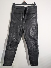 Akito T Force Plus Motorcycle Trousers Size 12 Black Leather Motorbike Trousers