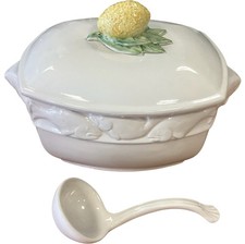 White Ceramic Tureen Lemon