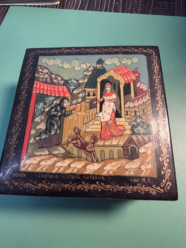 Russian palekh lacquered box - russian,