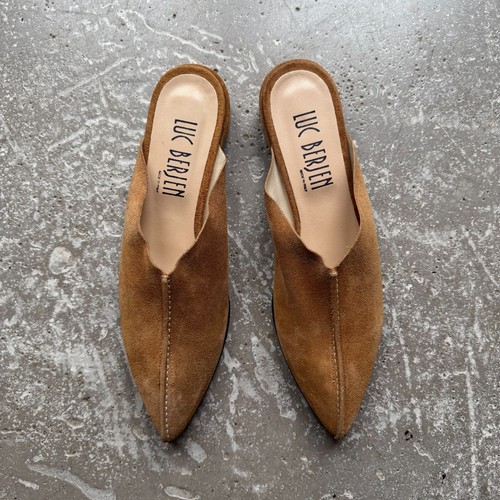 Luc berjen tan suede pointed - tan,