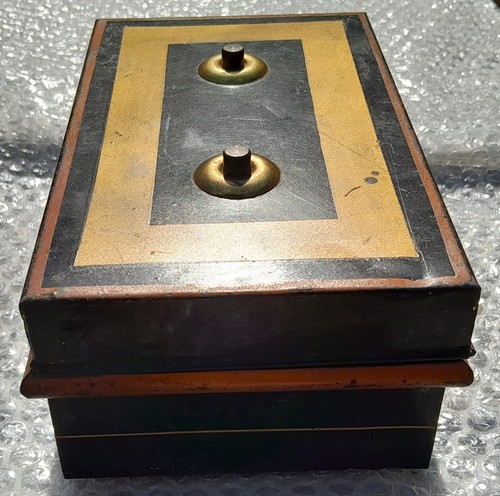 Vintage metal banker box - vintage,