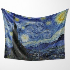 Van Gogh Starry Night Blanket Classic Art Throw Design Inspired by Painting