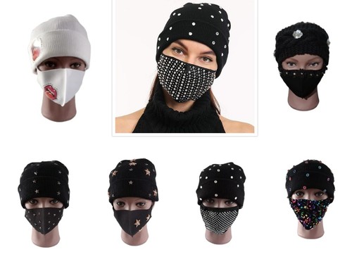 Bling knitted beanie - knitted,