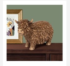Hughie Highland Cow Free standing Large ornament figurine Lesser & Pavey (19cm)