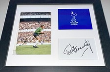 PAT JENNINGS SPURS FOOTBALL LEGEND SIGNED AUTOGRAPHED DISPLAY COA