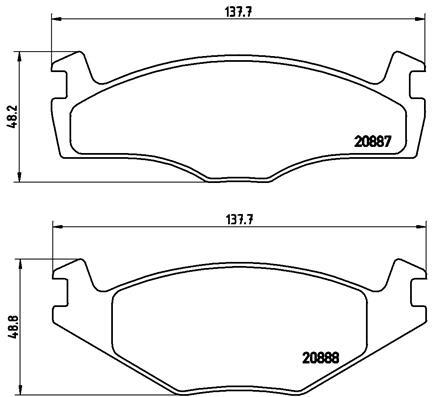 024 brembo brake pad set - 024,