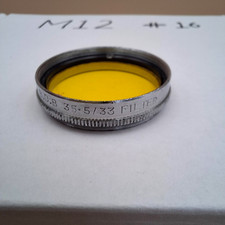 Vintage BDB 35.5mm / 33 Threaded Yellow  Filter. *VGC*. (refB)