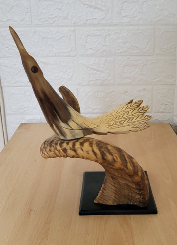 Vintage hand carved bird - vintage,