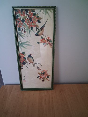 Signed chinese bird picture - chinese,