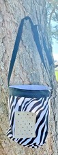 Nylon feed bag/Horse tack/Rodeo/Western equin/zebra print/Horse equipment/USA