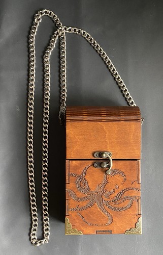 Wooden cross body bag