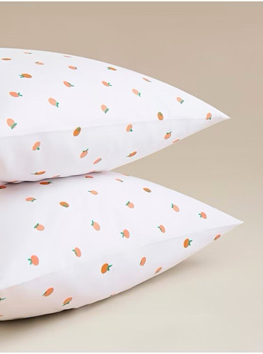 White ditsy orange - ditsy,