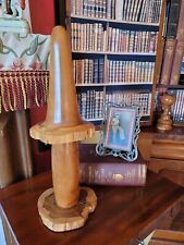 Huge Hand Turned Wooden English Yew Toadstool/Mushroom: 48cm Tall, 17cm Max Base