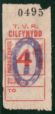 GB Wales TAFF VALE RAILWAY Parcel Stamp 4d *CILFYNYDD* STATION Used (Glam)YOW123
