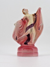 Antique Hertwig Katzhutte Porcelain Dancing Figure Pink 1930 Germany Unmarked