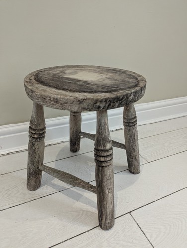Rustic antique farmhouse stool - rustic,