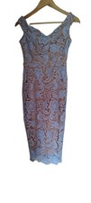 Blue Midi Lace Dress Size 8