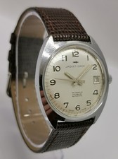 Vintage 1960s Jaquet Droz Automatic 25J Date Chrome Cased 34mm Gents Wrist Watch