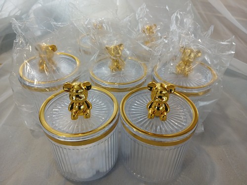 Clear dressing table jars - clear,