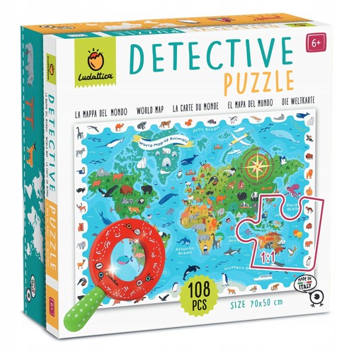Ludattica world map animals - map,