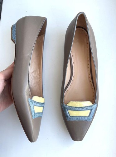 Women bally heels grey - bally, leather