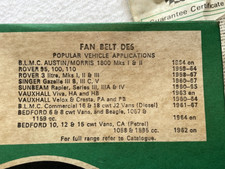 NOS AP LOCKHEED FAN BELT DE6