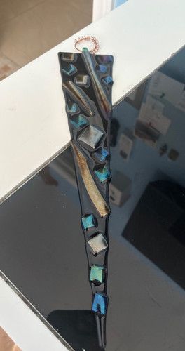 Iridescent fused glass - fused,