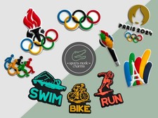 Paris Olympics - Charms for Shoes Clogs Sandal - Sport France 2024 Run Swim Bike