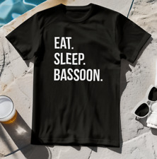 EAT SLEEP BASSOON T-SHIRT - woodwind orchestral instrument reeds sheet music