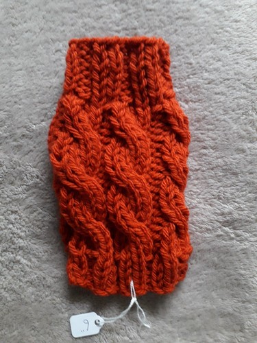 Long hand knitted dog - 10",