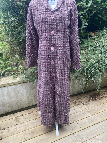 Vintage long maxi coat - coat, tweed