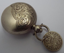 BEAUTIFUL DECORATIVE ENGLISH ANTIQUE 1914 STERLING SILVER SOVEREIGN CASE HOLDER