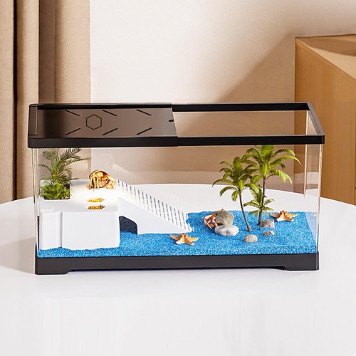 Turtle fish tank with basking - turtle,