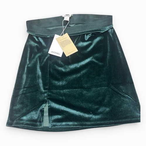 Monki green velvet mini - green,