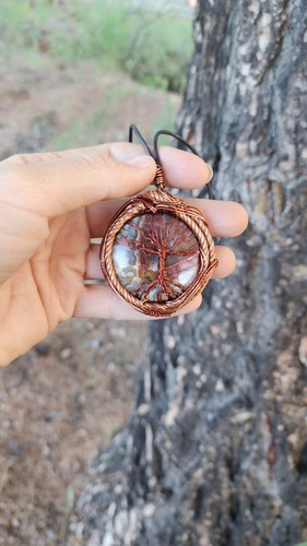 Copper and agate tree life - copper,