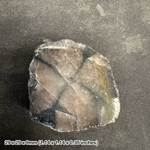 Chiastolite slice cross stone - chiastolite,