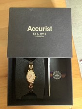 accurist ladies watch gold