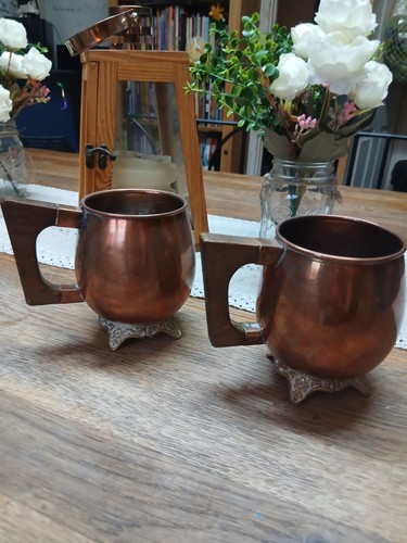 Vintage pair copper brass - pair,