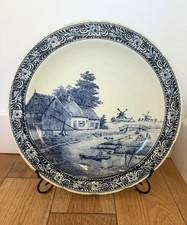 Delft blue pottery plate dish - blue,