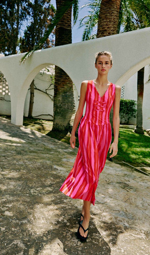 Zara pink red - pink, striped
