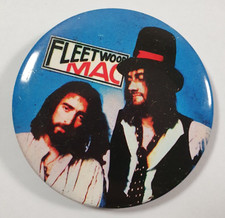 1970's Fleetwood Mac British American Music Rock Band Badge Plastic/Tin 63mm Dia