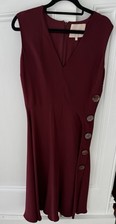 ROKSANDA SILK MIDI Burgundy