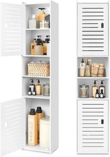 Tall Bathroom Storage Cabinet, Floor Free Standing Display  for Auction